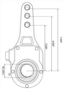 Premium Adjust Slack Adjuster (OEM 288282) - 1-1/2" 28-teeth design, 5/8" pin. Compatible with Meritor, Haldex, Stemco. ISO/TS16949 & ECE certified. MOQ 100pcs.